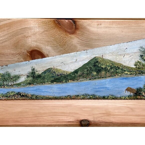 Vintage Vermont-America hand painted handsaw. signed by artist. - Picture 4 of 7